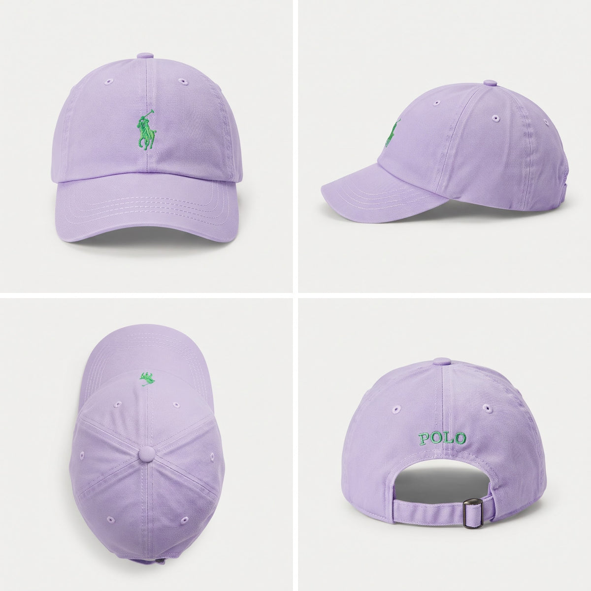 Dad Cap Unstructured in Lavender Purple/Green