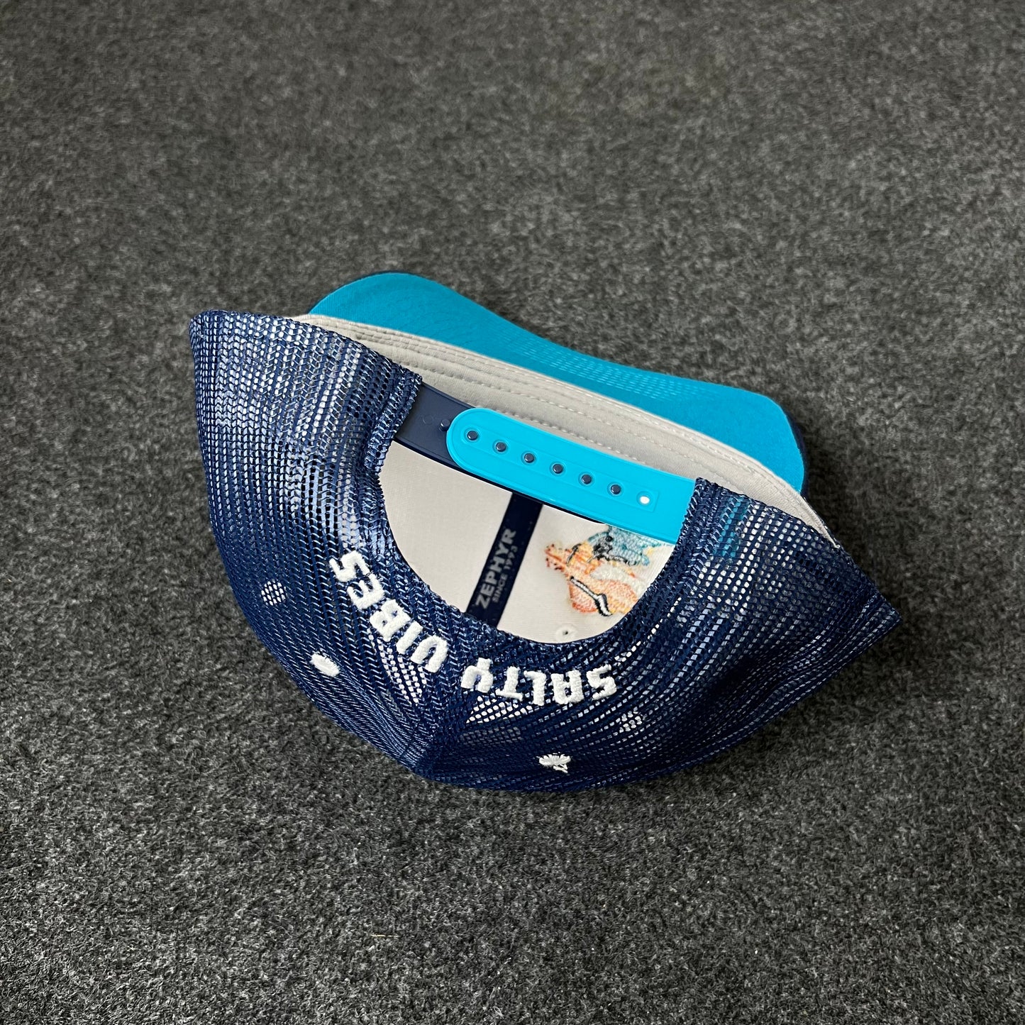 Coastal Carolina Chanticleers Shark Mascot Trucker Hat β White & Navy