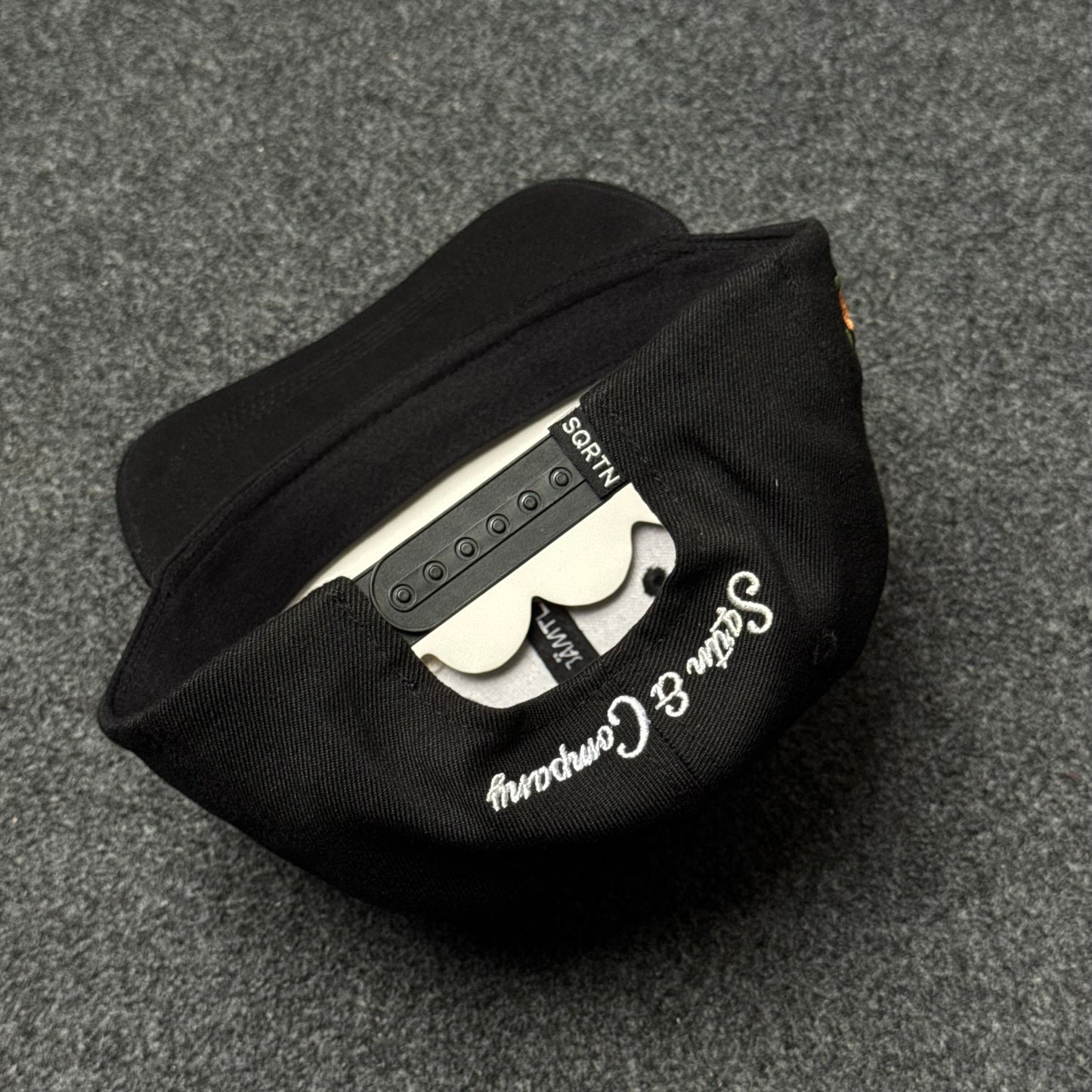 SQRTN Company "Norrland Rose" Black Snapback Cap ( KIDS CAP AGE 6-18 )