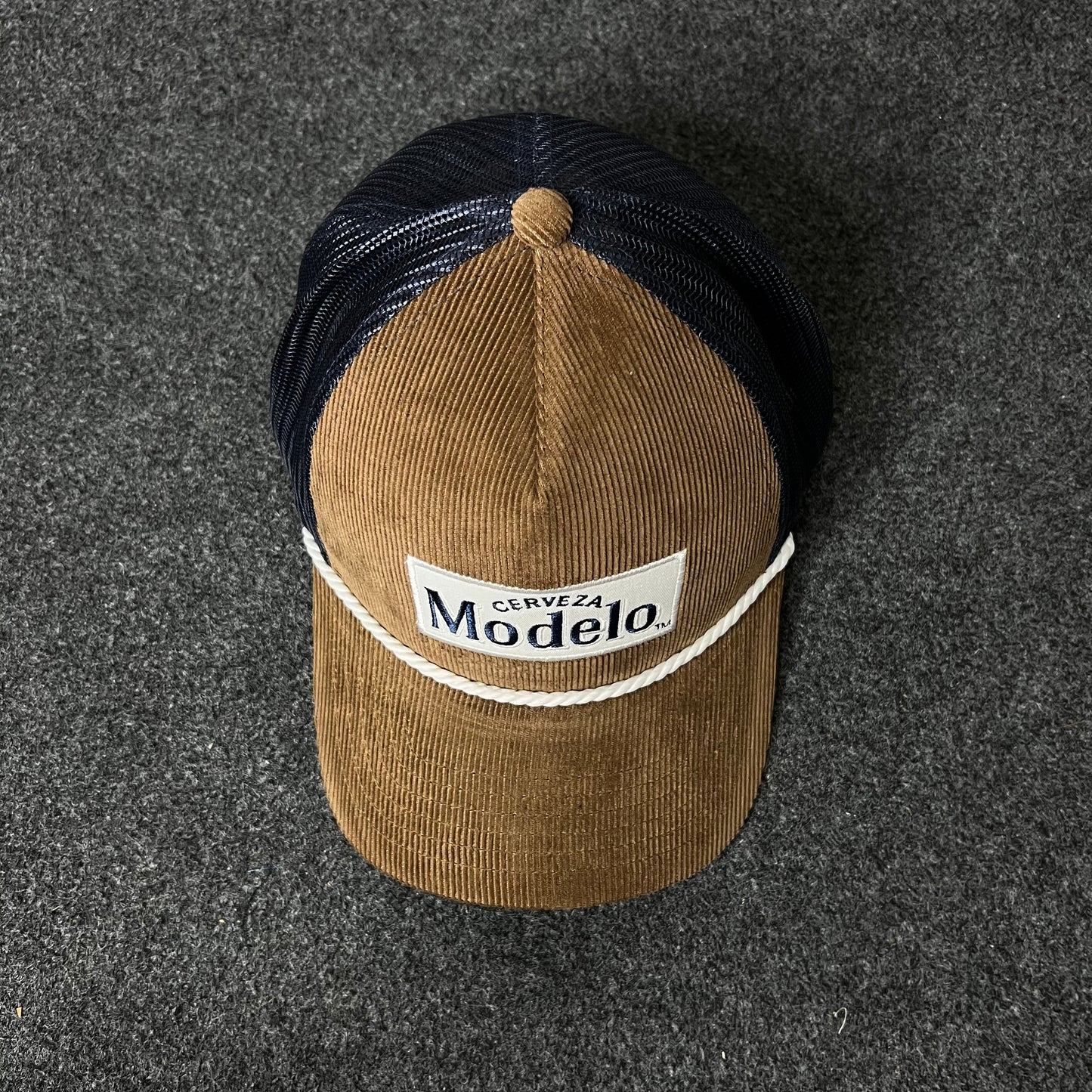 Cerveza Modelo Corduroy Rope Trucker Cap