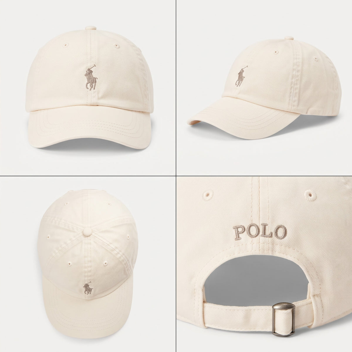 Dad Cap Unstructured in Monochrome Cream