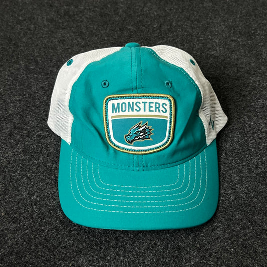 Monsters Trucker Hat – Teal & White Mesh Cap