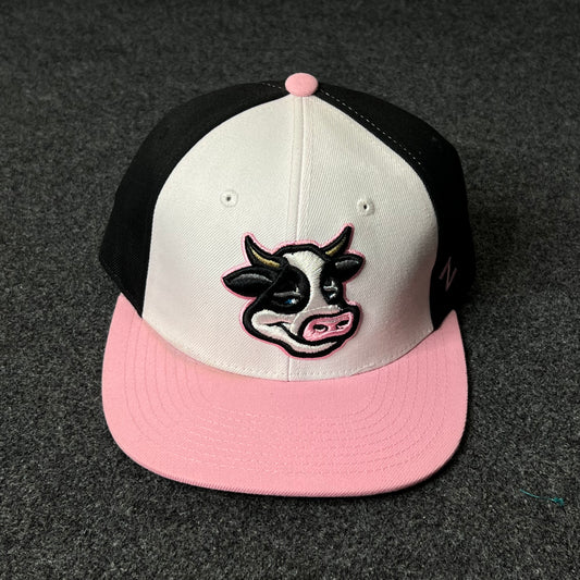 Capelli Sport “Cow Mascot” Fitted Cap – Pink, White & Black ( M size )