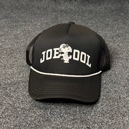 Snoopy Joe Cool trucker hat.