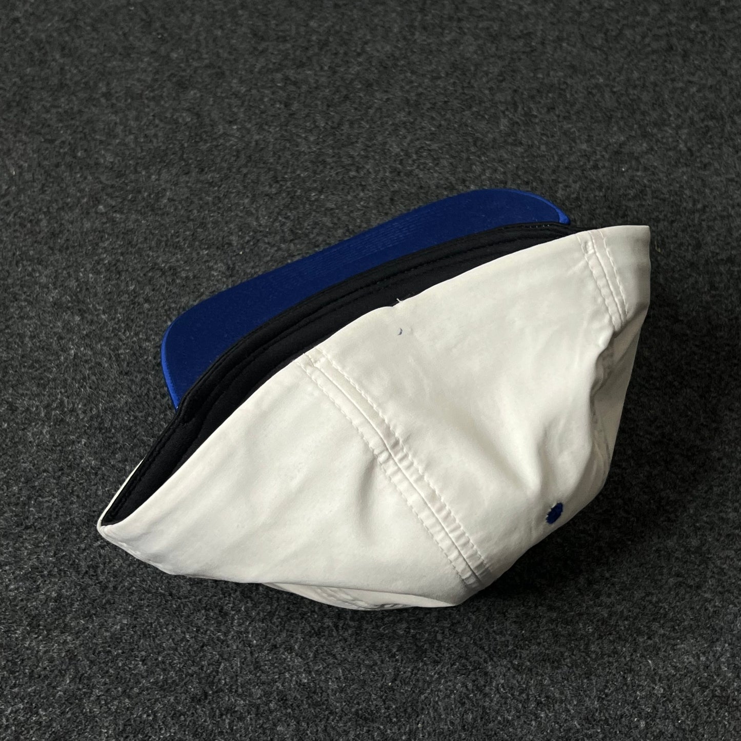 Capelli Sport “A” Fitted Cap – White & Royal Blue ( XL size )