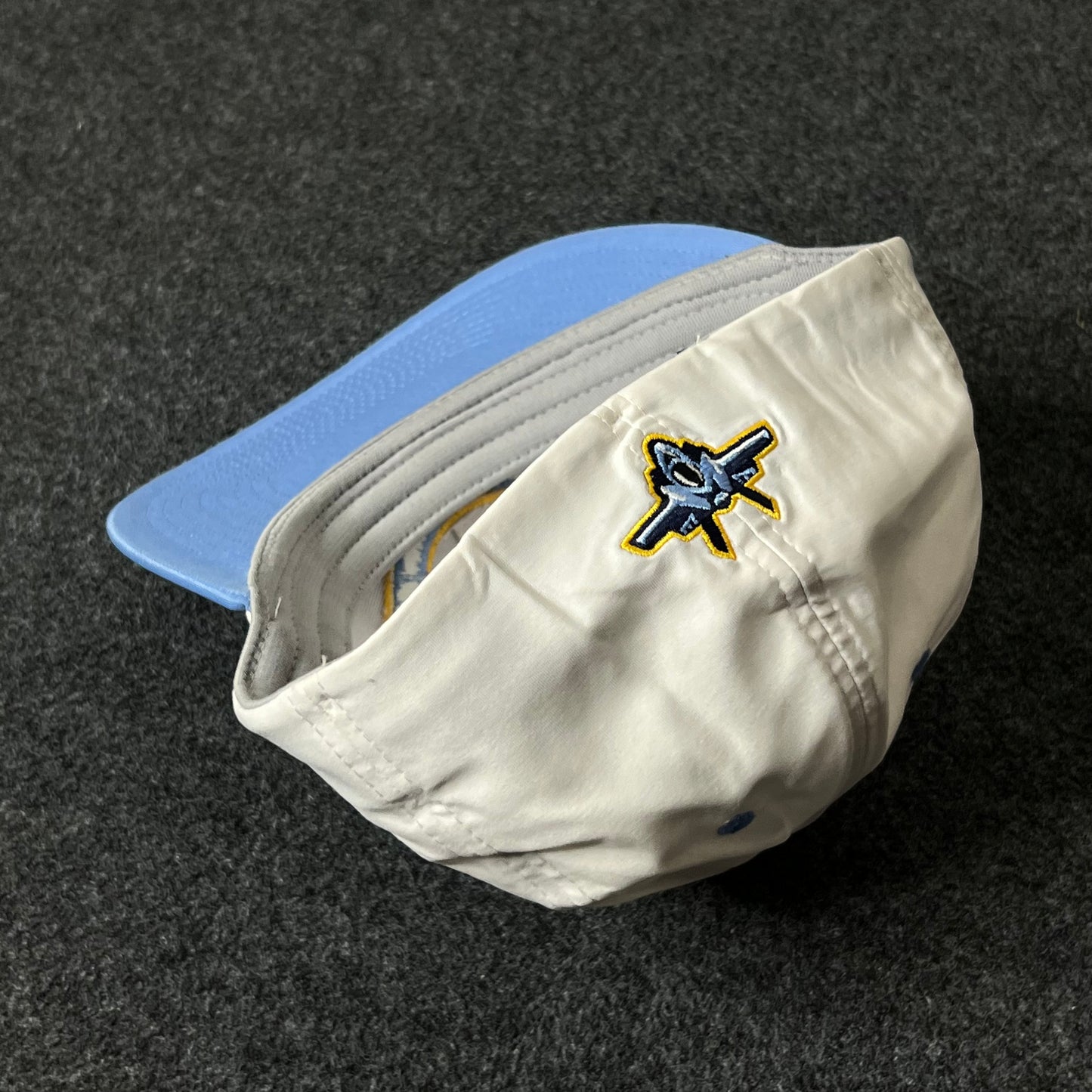 Capelli Sport “C” Fitted Cap – White, Sky Blue & Navy ( M size )