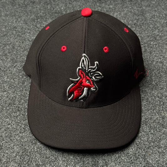 Texas Tech "Raider Red" Black/Red Sniper Pig Fitted Cap ( M Size )