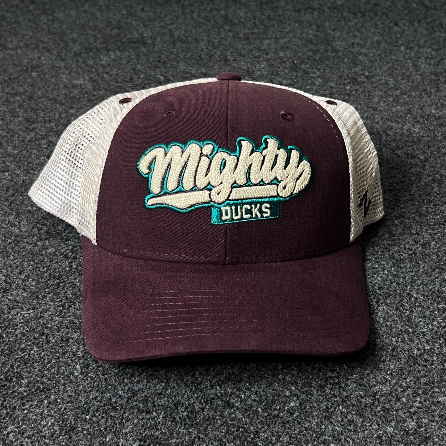 Mighty Ducks Mesh Cap – Maroon & White