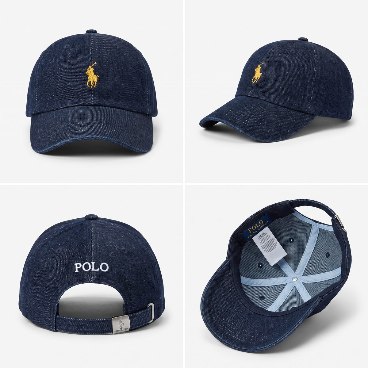 Unstructured Jeans Cap Deep Blue/Yellow