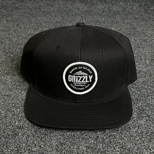 "GRIZZLY" Iconic streetwear, classic patch branding Flat Cap
