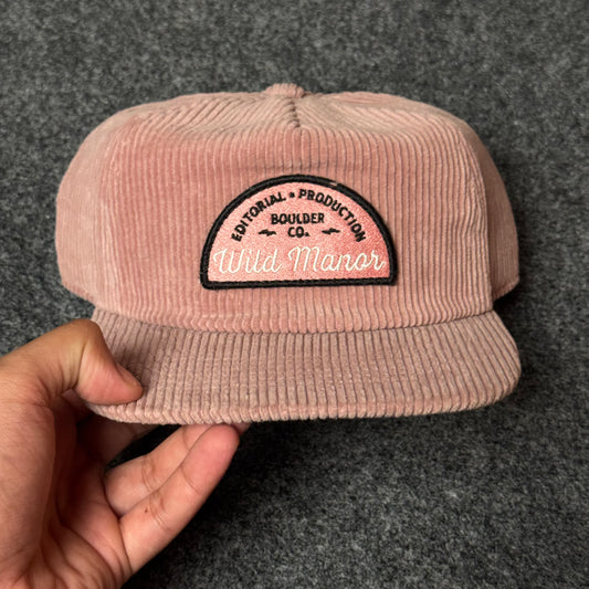Wild Manor Boulder Co. Vintage Corduroy Patch Cap – Dusty Rose