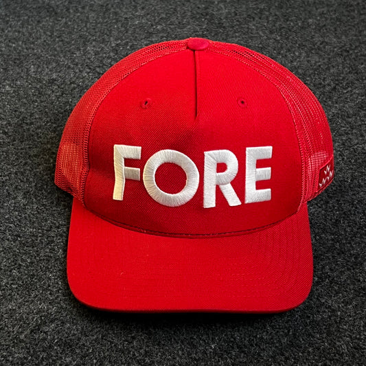 "Fore" trucker cap
