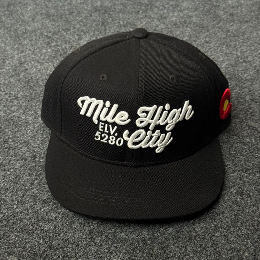 "Mile High City 5280" snapback hat from Denver, Colorado