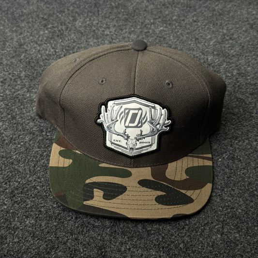 Rebel8 Still-Hunt & Antler Patch Camo Bill Flat Bill Cap