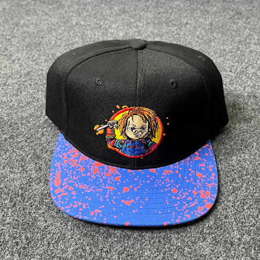 Universal Chucky Baseball Cap Adult Snapback Hat with Flat Brim.