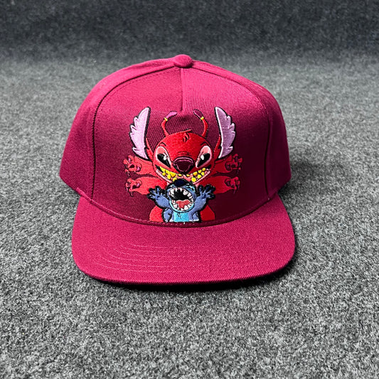 Disney Stitch Flat Brim Snapback Cap.