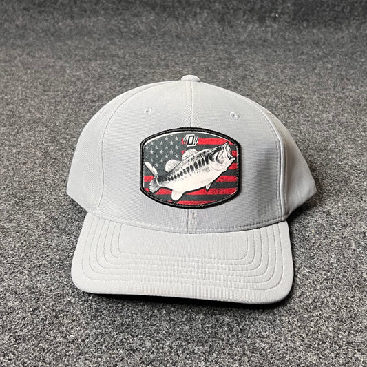 Ol' Big Mouth-Grey Fitted hat from Deadeye Outfitters (M size )