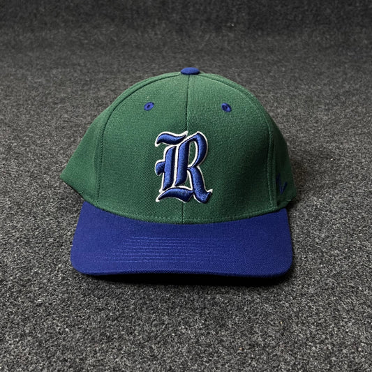 e4Hats Old English R Embroidered Flat Bill Fitted Cap (M size )