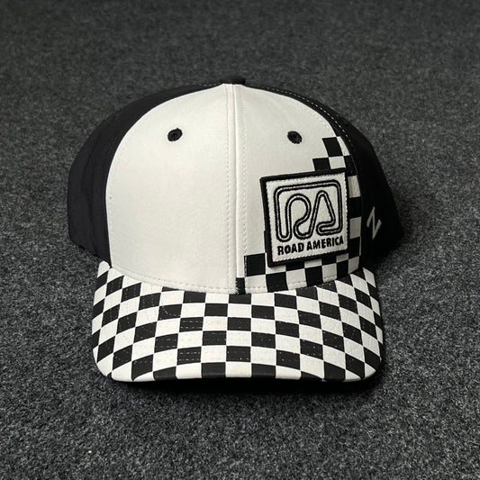 Road America Checkered Racing Cap