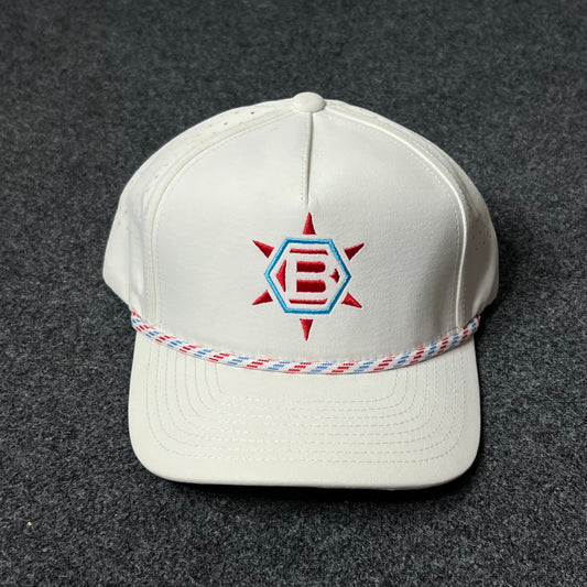 White Compass “B” Rope Cap
