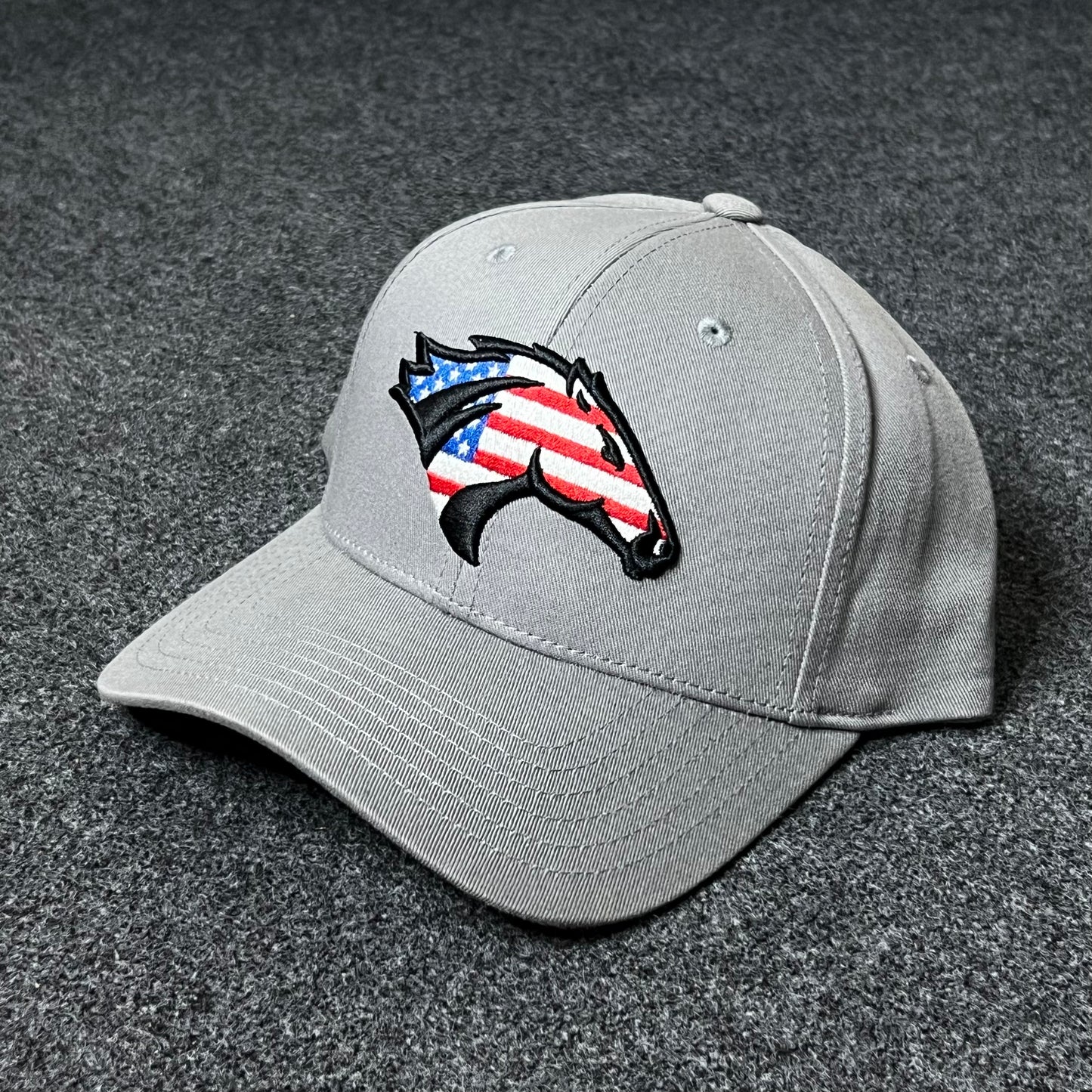 Patriotic Horse Grey Cap