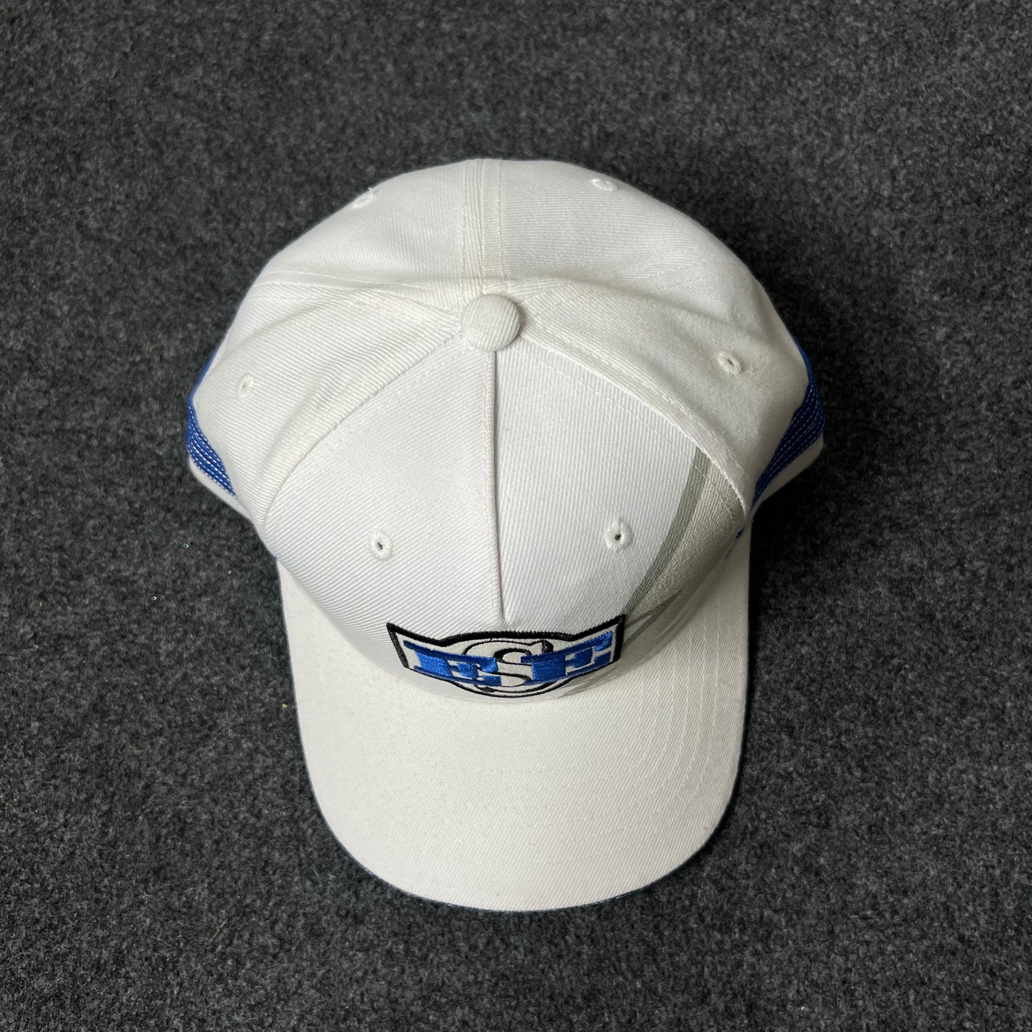 KSE White & Blue Lightning Cap