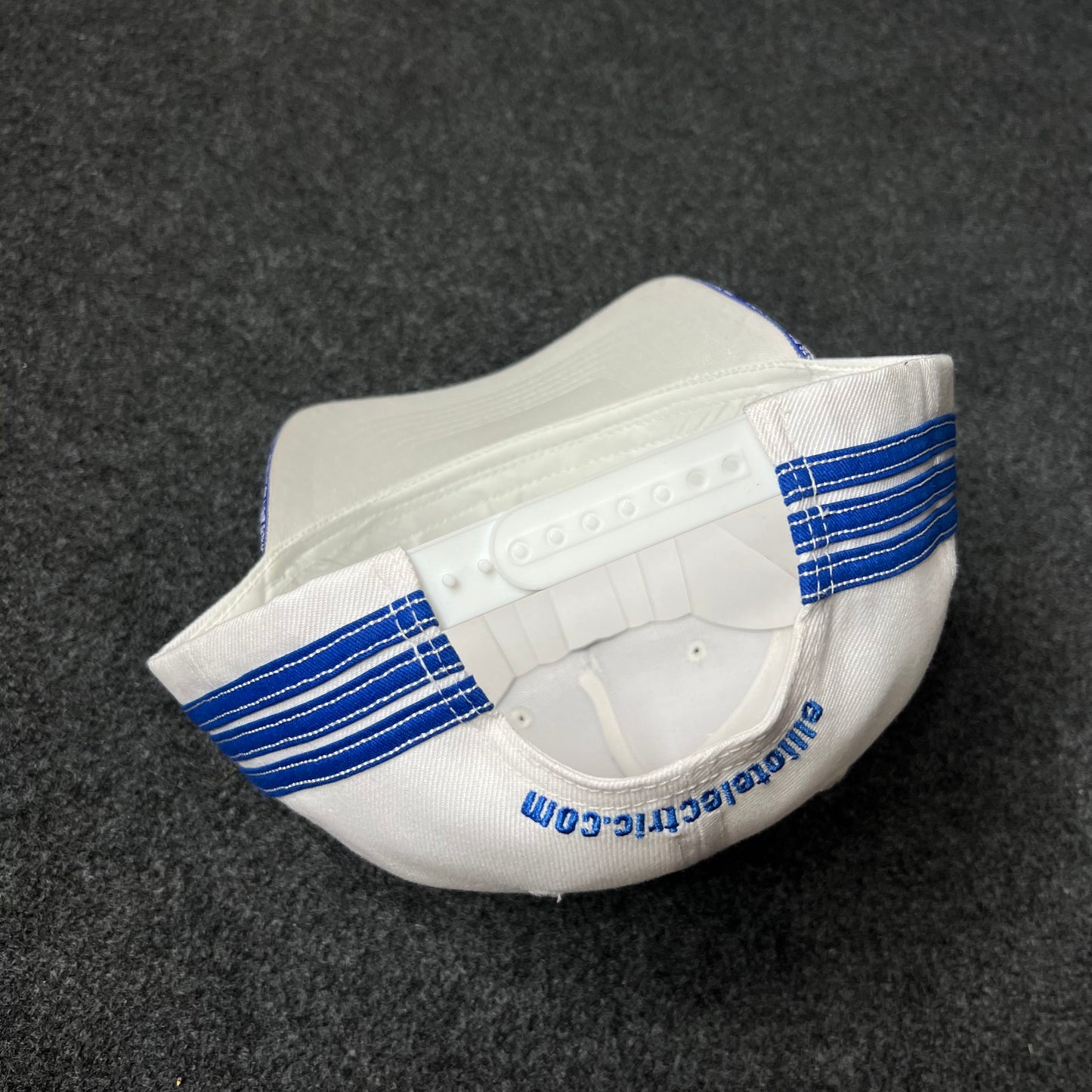 KSE White & Blue Lightning Cap