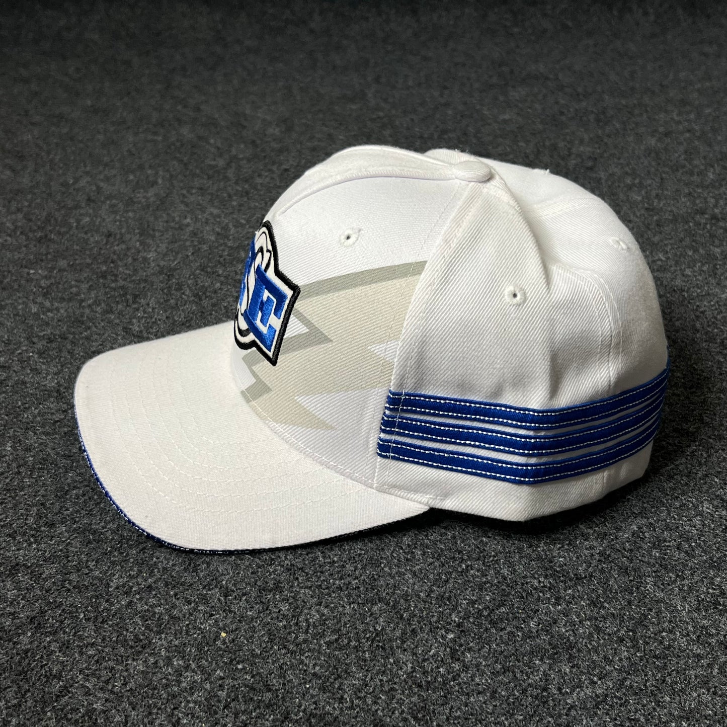 KSE White & Blue Lightning Cap