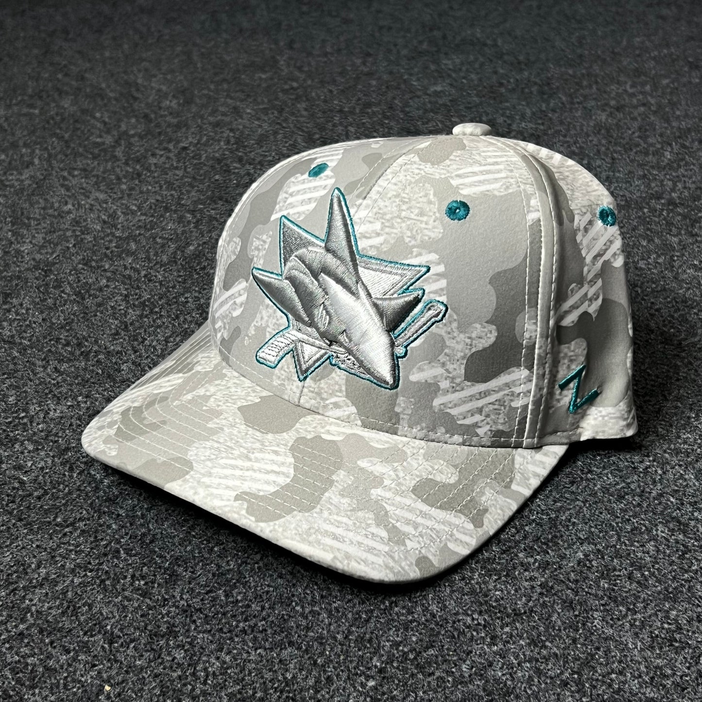 San Jose Sharks Grey Camo Cap