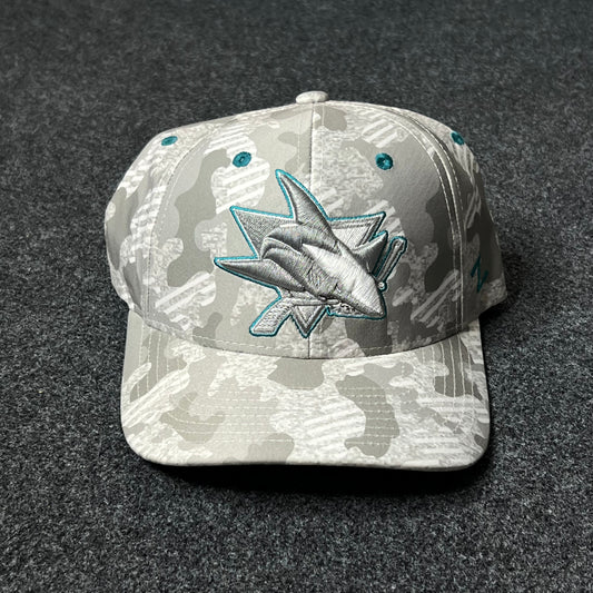 San Jose Sharks Grey Camo Cap