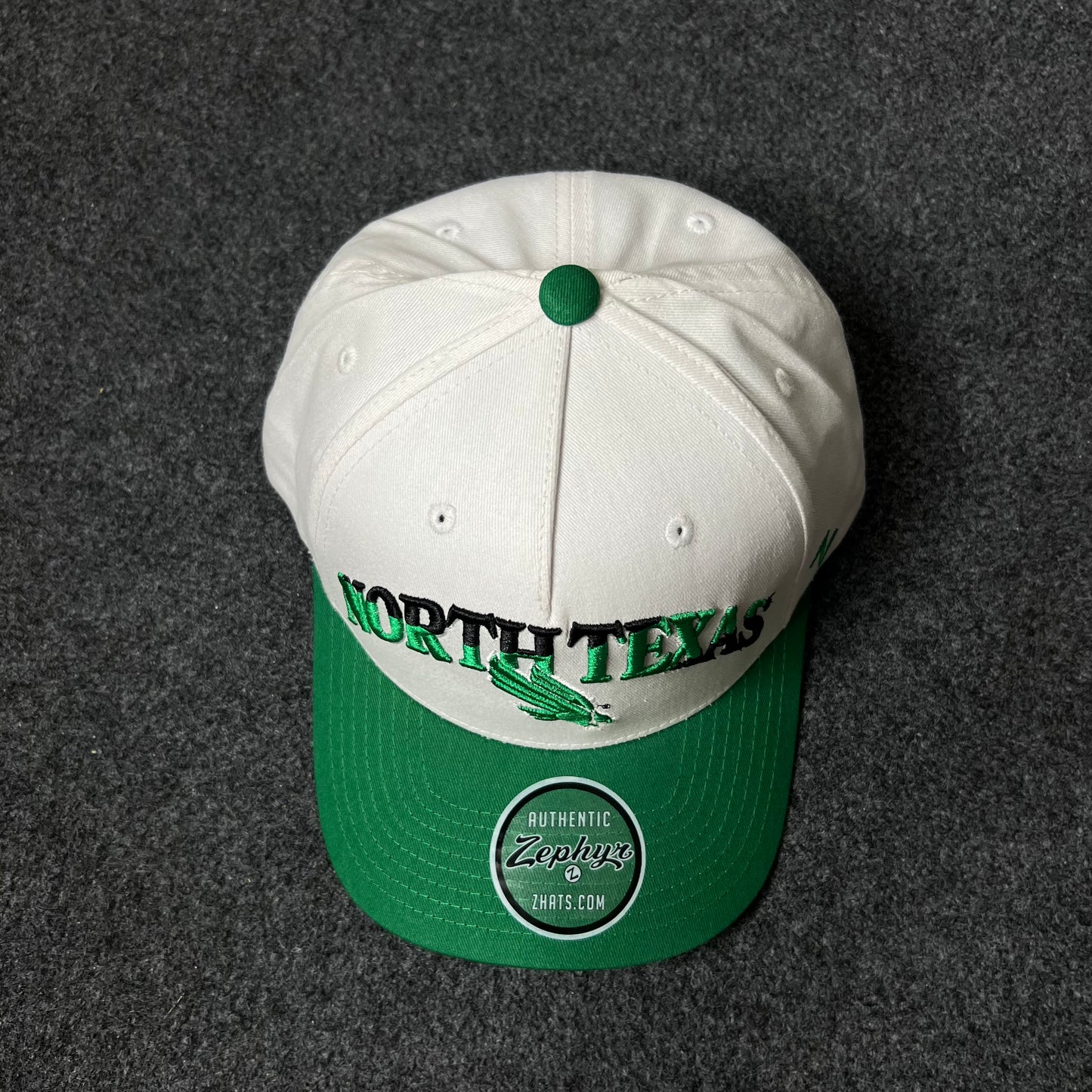 North Texas Mean Green White & Green Cap