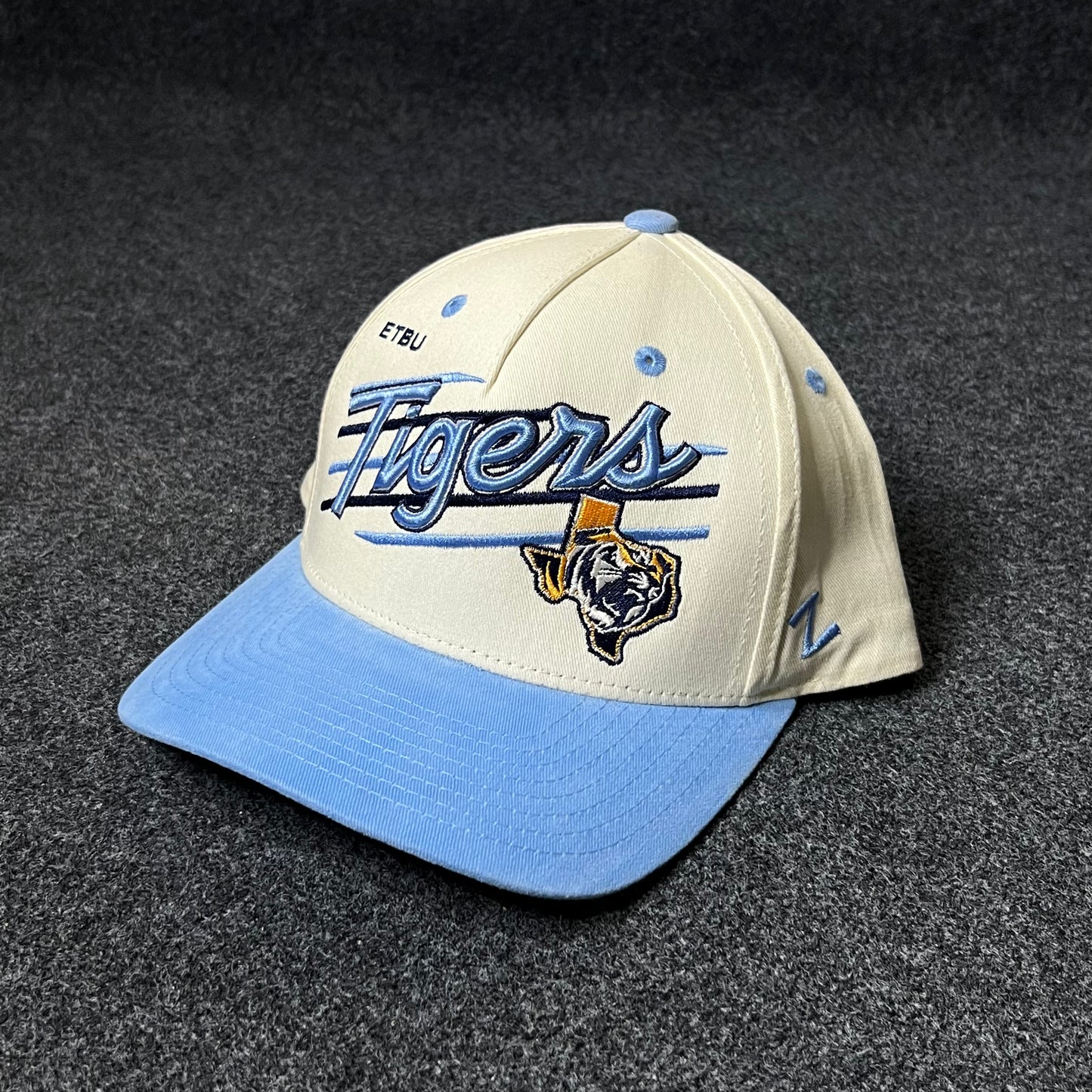 ETBU Tigers Cream & Blue Cap