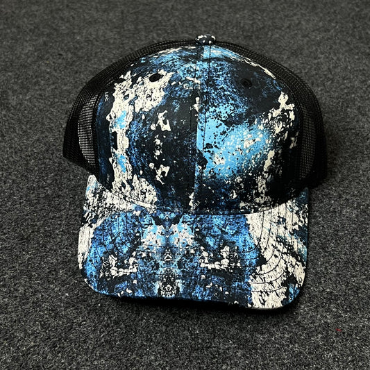 Galaxy Splash Trucker Hat – Blue/Black