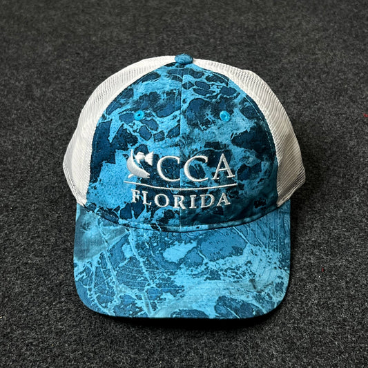 CCA Florida Trucker Hat – Blue Water Camo Mesh Cap