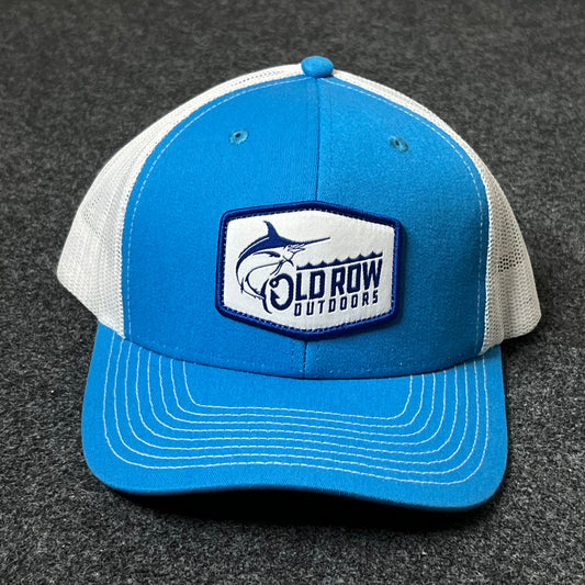 Old Row Outdoors Trucker Hat – Blue & White Mesh Cap