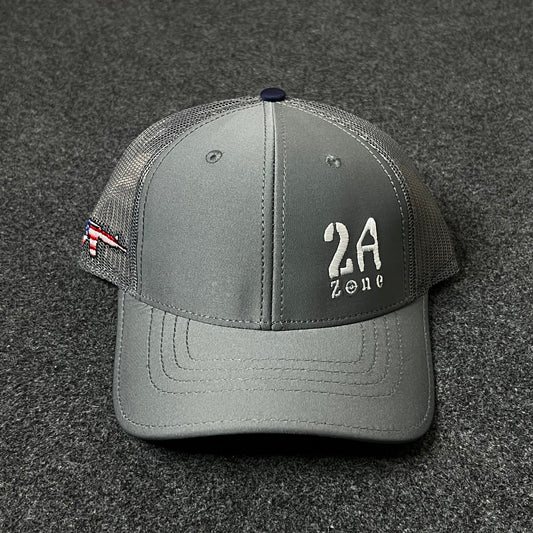 2A Zone Trucker Hat – Gray Mesh Cap