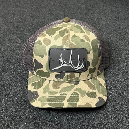 Antler Camo Mesh Back Trucker Hat – Green Camo