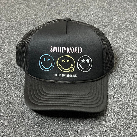SmileWorld Mesh Back Baseball Cap – Black