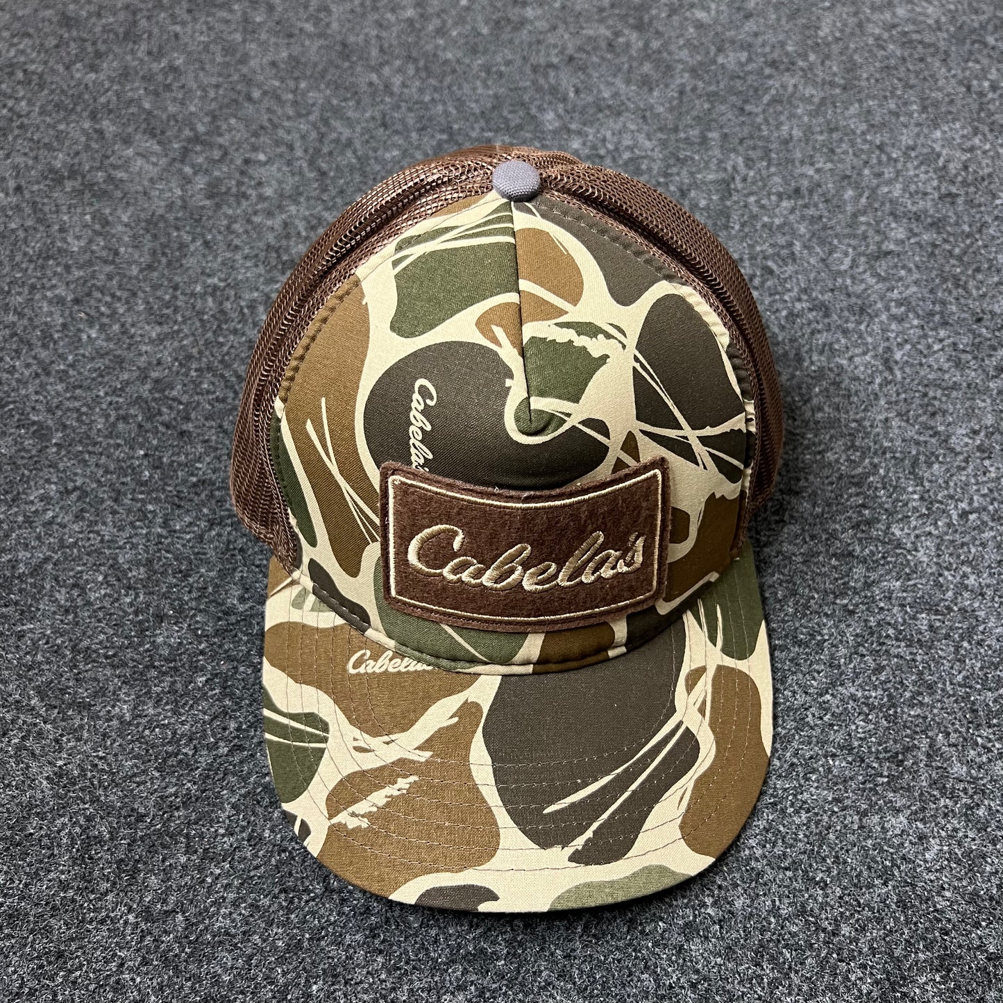 Cabela’s Camo Mesh Back Baseball Cap – Brown & Green
