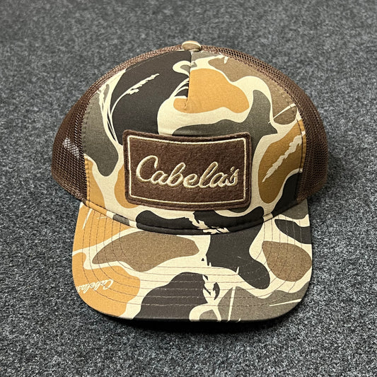 Cabela’s Camo Mesh Back Baseball Cap – Brown & Tan