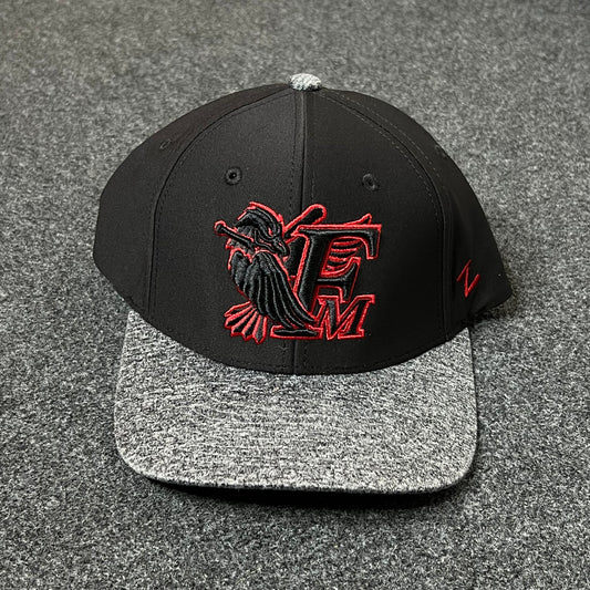 FM Logo Baseball Cap – Black, Red & Gray