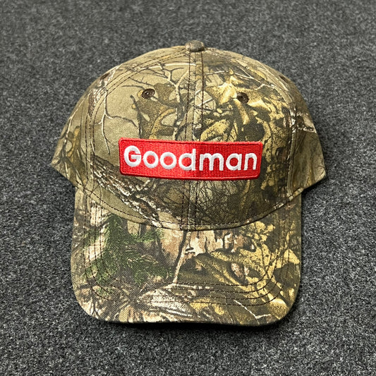 Goodman Camo Hat – Woodland Camo with Red Patch