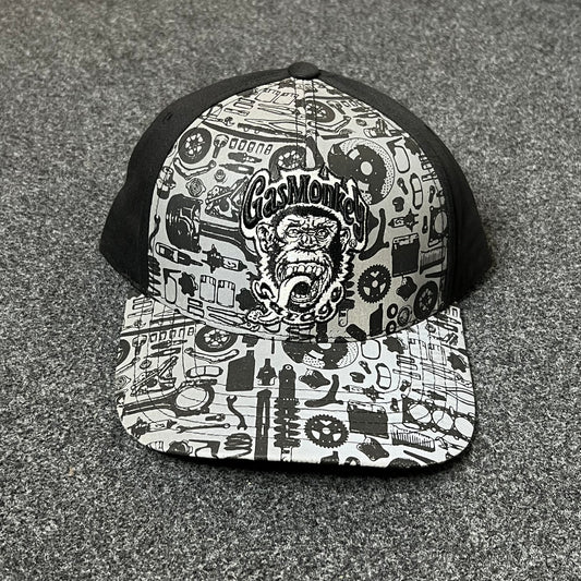Gas Monkey Garage All-Over Print Trucker Hat – Black & Gray