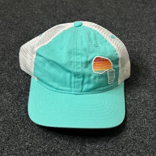 Teal Sunset Paddle Baseball Hat