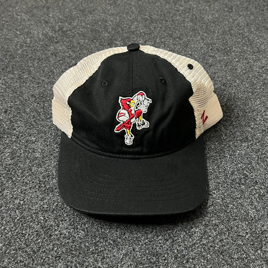Vintage Mascot Baseball Hat – Black & White