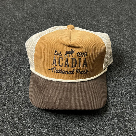Acadia National Park Baseball Hat – Brown & Tan