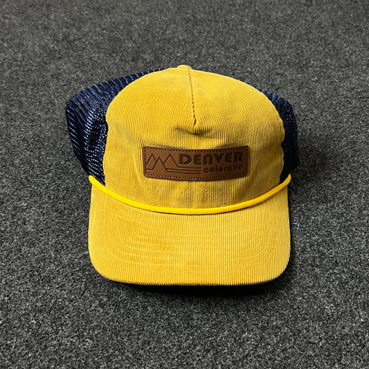 Denver Corduroy Baseball Hat – Golden Yellow & Navy