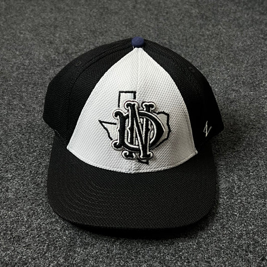 Black & White Fitted Cap – Bold Monogram Style ( S size )