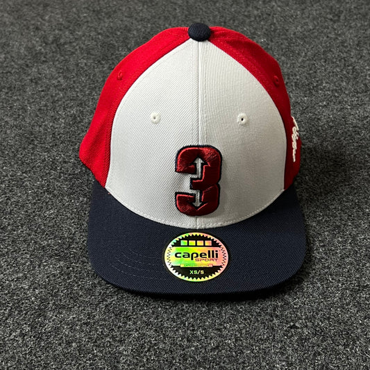 Capelli Sport #3 Fitted Cap – Red, White & Navy ( S size )