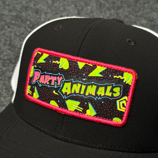 "Party Animals" Retro Neon Trucker Cap